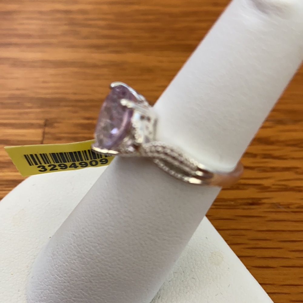 HEART Genuine Rose de France Ring. Size 9 - Picture 3 of 7